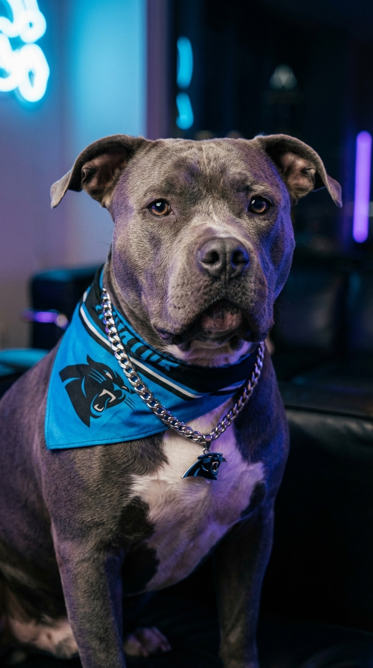 Bigsby with Panthers pride