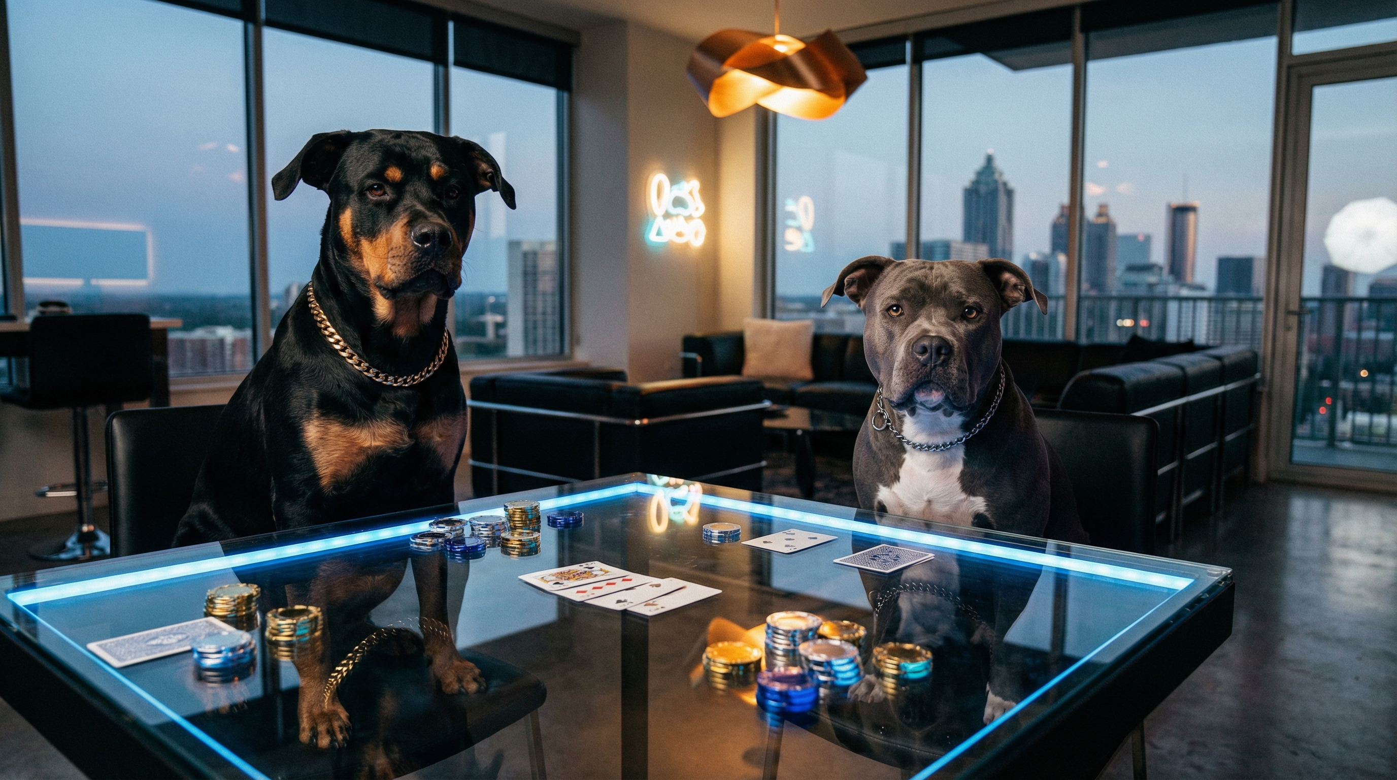 Croix and Bigsby at the poker table